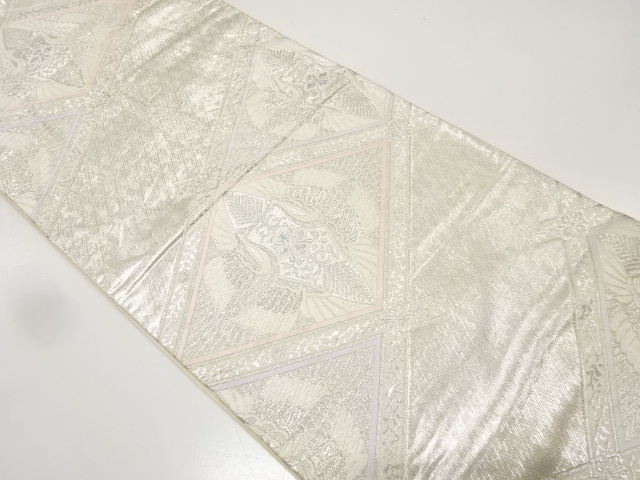 JAPANESE KIMONO / ANTIQUE FUKURO OBI / SILK / WOVEN FLORAL SARASA